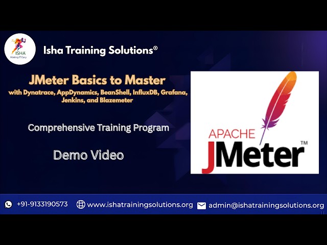 JMeter Basics to Master Demo video on 17th March 2026. Call/WhatsApp us on +91-9133190573 to enroll.