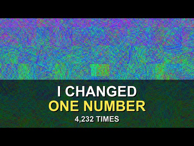I Changed One Number 4,232 Times