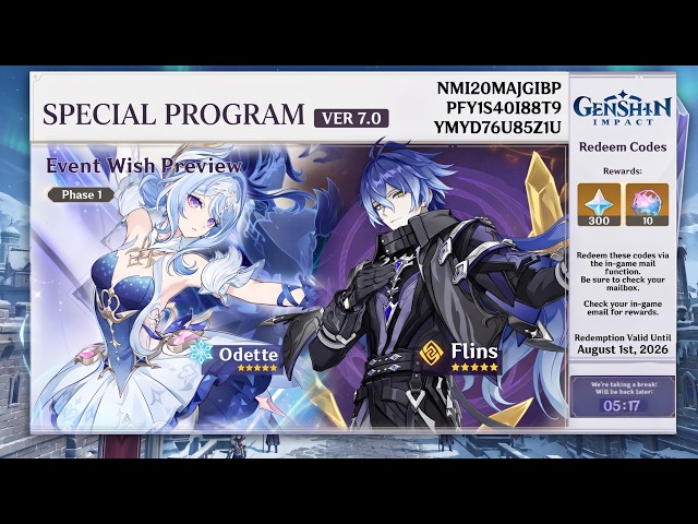 EVERYTHING in 7.0 SPECIAL PROGRAM – Odette, Flins, New Codes, Banners, & More - Genshin Impact