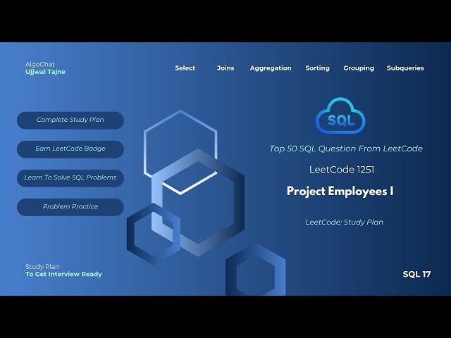 LeetCode 1075 | Project Employee I | LeetCode Top 50 SQL Problems | Study Plan