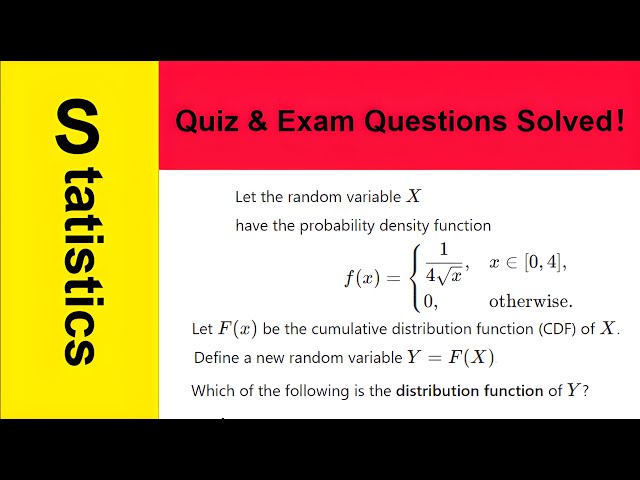 [ University Statistics / AP exam / IB exam ] Transforming a Random Variable to Uniform Distribution