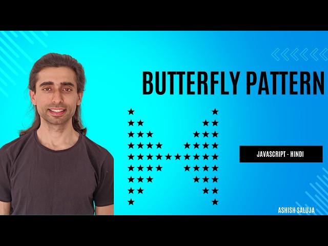 Butterfly Star Pattern in JavaScript | Pattern Printing #javascript #logicbuilding #interview