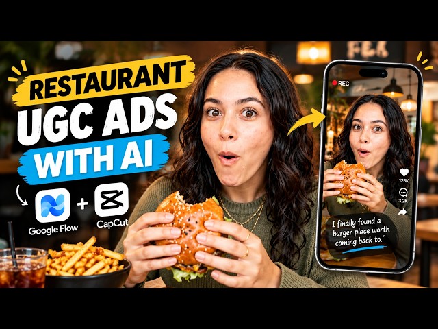 How to Create a UGC Restaurant Ad with AI | Google Flow + CapCut