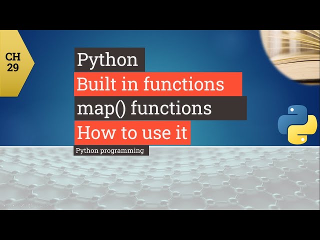 Free Python tutorial for beginners-Python Built in functions - map () function - How to use it