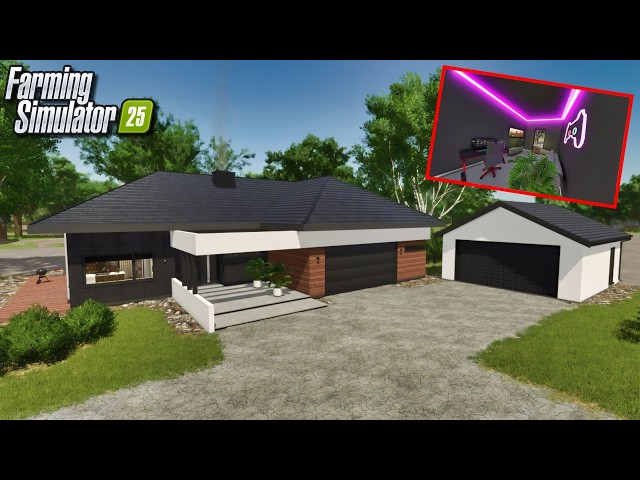 Most ADVANCED House in FS25! - Modern House w.Garage (by IKAS) | Farming Simulator 25