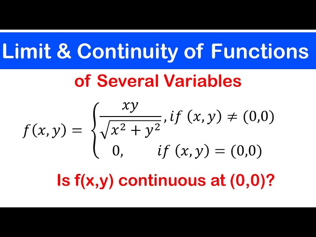 🟡05 - Limit and Continuity of Functions of Two Variables
