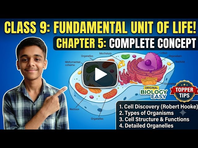 Class 9 Ncert Science chapter 5 Fundamental unit of life Full topics explanation
