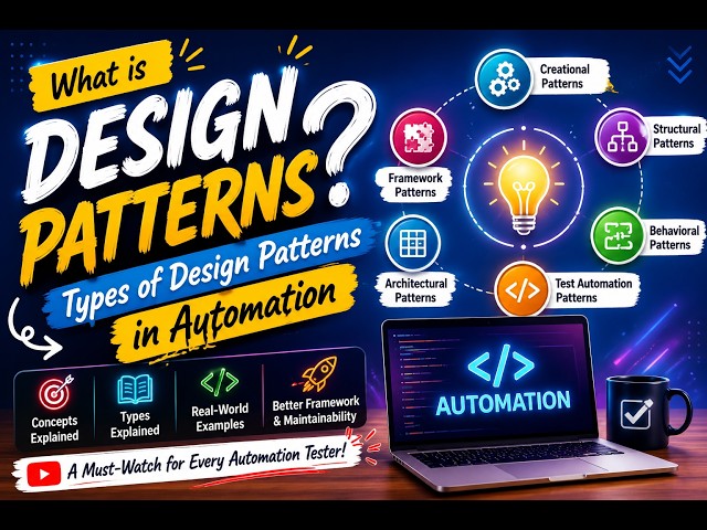 Design Patterns in Automation Testing Explained | POM, Factory, Builder & Singleton