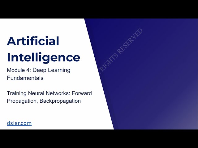 13. Deep Learning Fundamentals : Training Neural Networks | AI Course by D’SIAR TECH