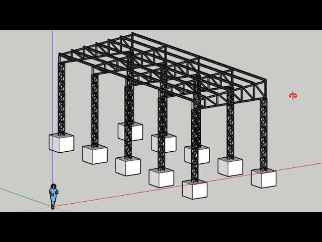 Como realizar una estructura para galpón en #sketchup