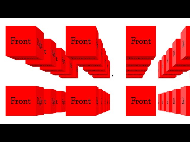 3D CSS perspective, simple example, realtime #typescript