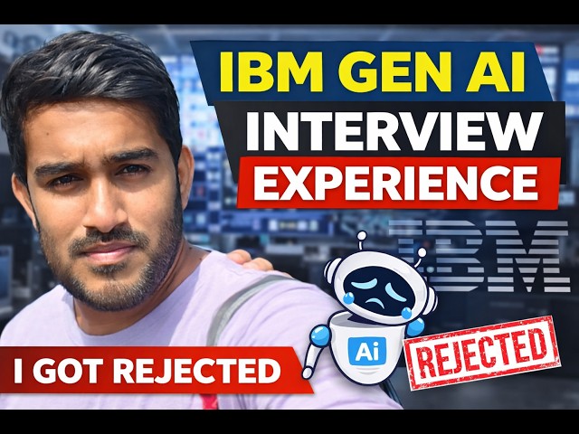 IBM Generative AI Interview Questions (2026) | Honest Experience