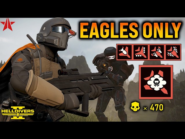 Helldivers 2 - All Eagles ONLY Loadout MELTS The Cyborgs! Super Helldive (SOLO full clear)