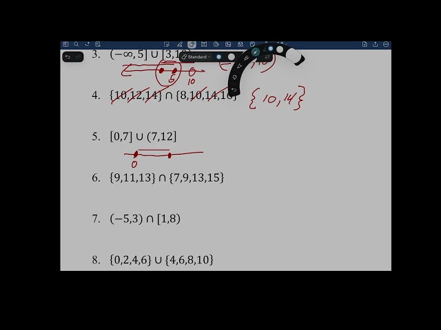 9C. Unions and Intersections Practice C