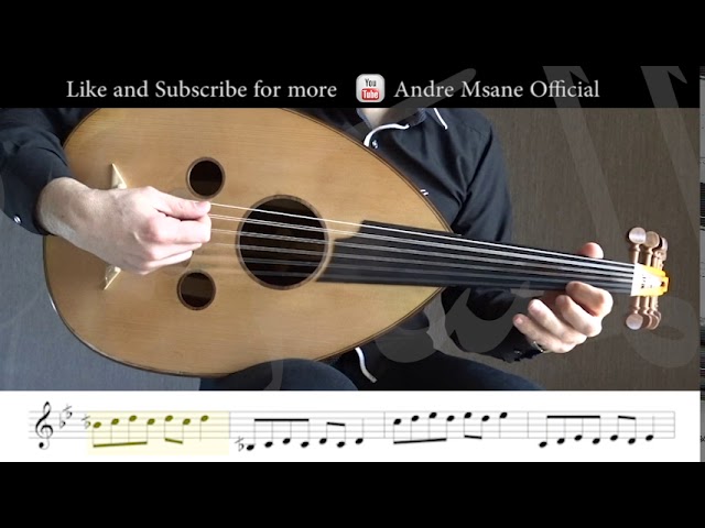 Technical Oud Exercise; Maqam Bayat - Al Msann Book, Oud Method تمرين تقني على العود من مقام بيات