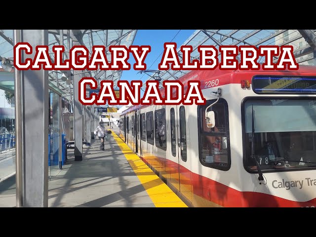 Riding a CTrain , From 69 Street to Downtown West  Kerby Station | Calgary ,  Alberta Canada