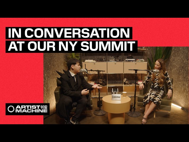 Taryn Southern and Pat Pataranutaporn at the Artist and the Machine Summit