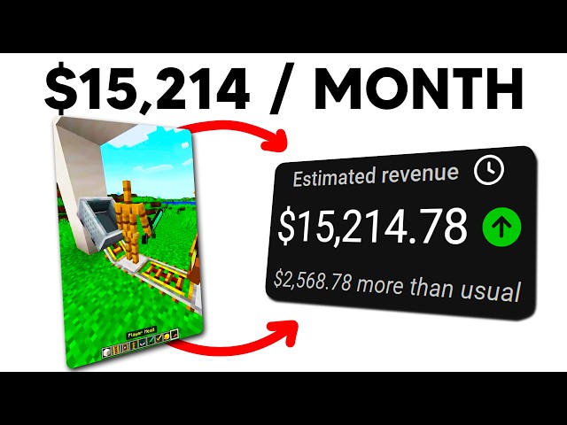 How I Make VIRAL Minecraft Shorts ($15K / month)