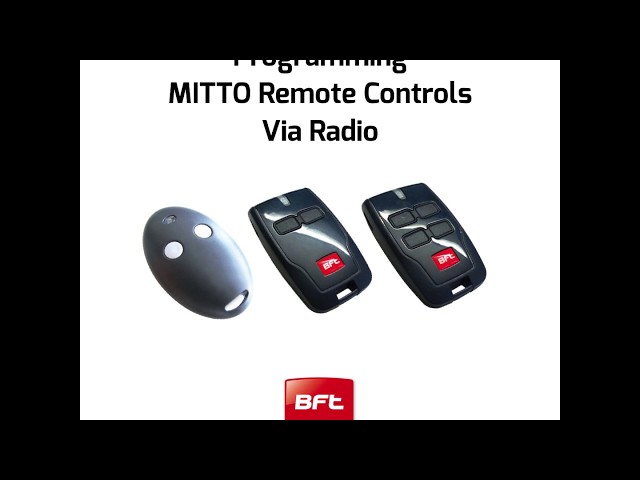 How to Program Bft's Mitto Remote Controls Via Radio - Tutorial (EN)