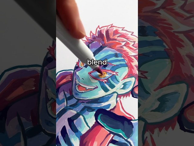 How to COLOR with ACRYLIC Markers!! 🎨👀 #arttutorial