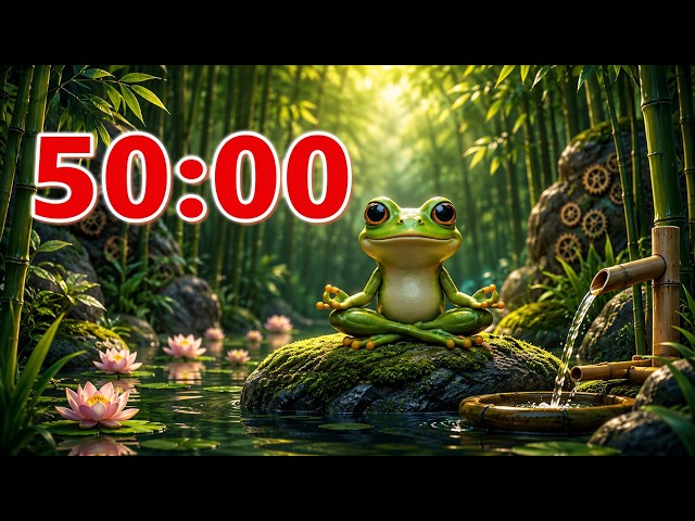 🐸 Zen Frog Focus Timer | 50 Minutes of Deep Work & Peaceful Bamboo Forest