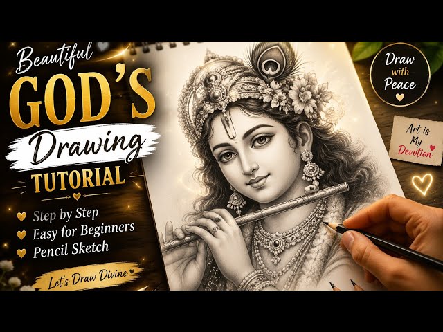 Beautiful god's drawing tutorial 😍🙏