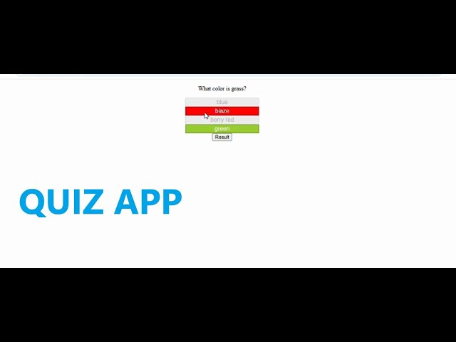 HTML, CSS and Javascript quiz app tutorial