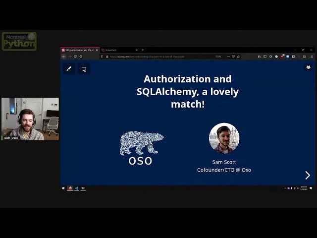 Sam Scott: Authorization and SQLAlchemy - Montréal-Python 83 – Minimum Night