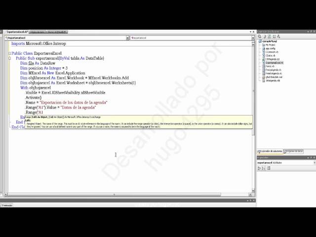 Exportar a Excel desde Visual Studio 2008