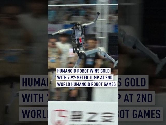 Robot wins gold with 7.97-meter jump at 2nd World Humanoid Robot Game