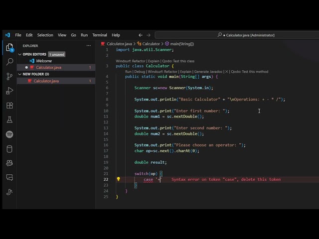Basic Calculator in Java