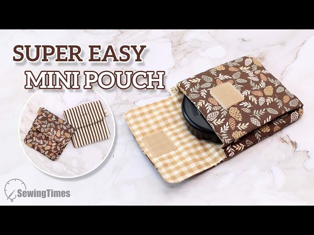 EASY DIY MINI POUCH | No Zipper Small Pouch Sewing Tutorial [sewingtimes]