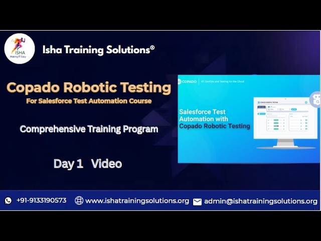 Copado Robotic Day 1 On 12th July 2026.Pls contact or WhatsApp us on +91-9133190573 to enroll.
