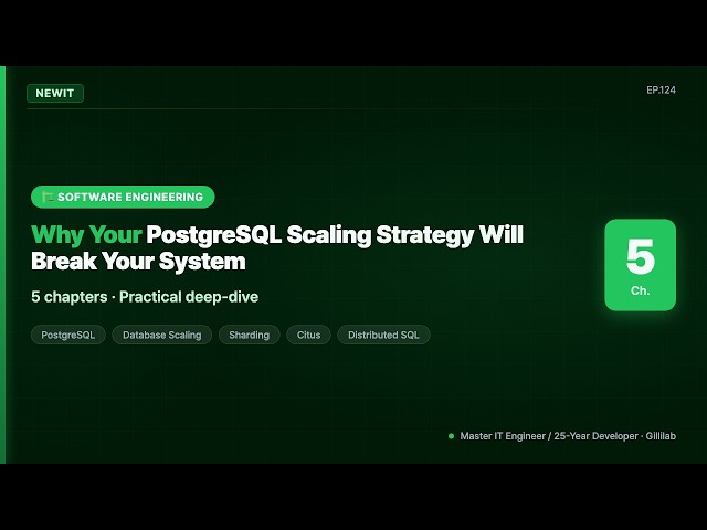 Why Your PostgreSQL Scaling Strategy Will Break Your System | #NEWIT