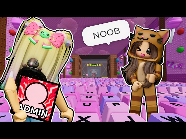 I FAKED being a NOOB to TROLL MANDARINA in Roblox Escape the Keyboard