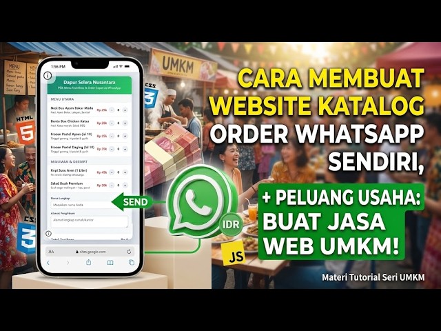 Cara Membuat Website Katalog Order WhatsApp Sendiri , untuk UMKM Kuliner | Mudah & Tanpa Coding