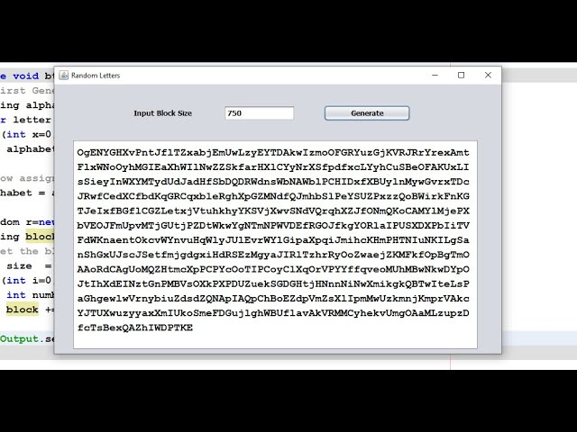 Generate Random Letters of Alphabet | Java
