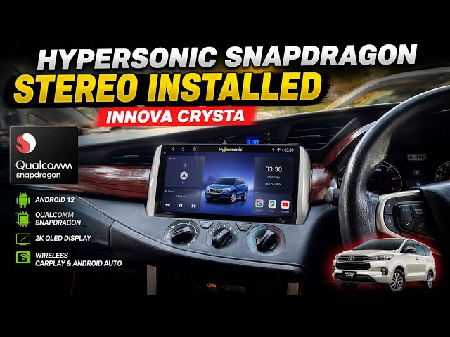 Installing 10.36-inch Superfast Android Stereo in Innova Crysta | Car Android Stereo | Hypersonic