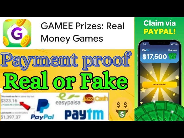 Gamee prizes app payment proof | money game Real or fake 🧐
