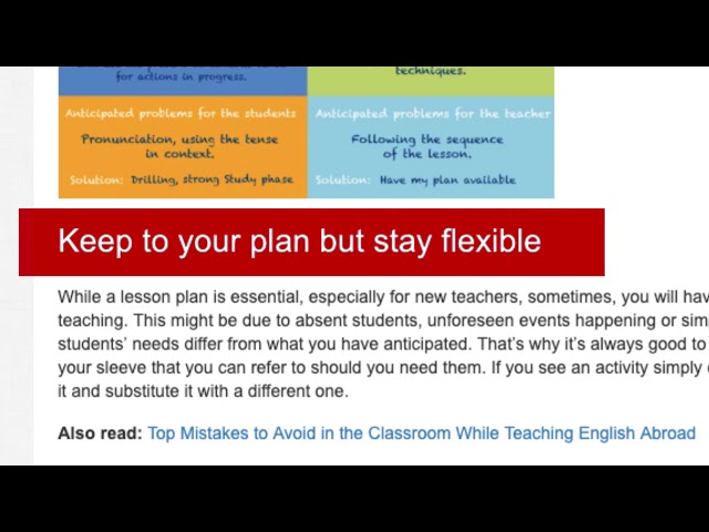 How To Write The Perfect ESL Lesson Plan