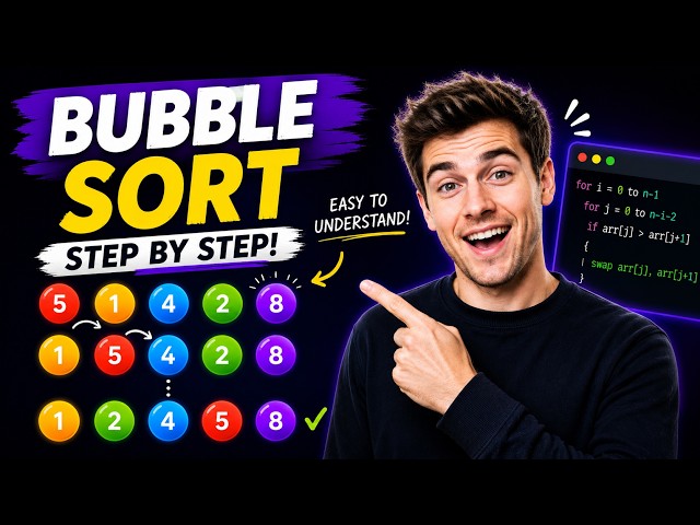 Bubble Sort: The Complete Visual Breakdown (Handwritten Notes Style)