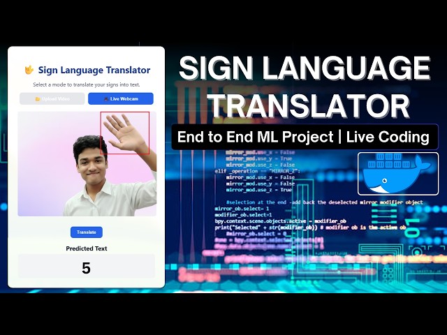 How I Built a 🤟 Sign Language to Text Translator 🔥 | Computer Vision +  Machine Learning Project