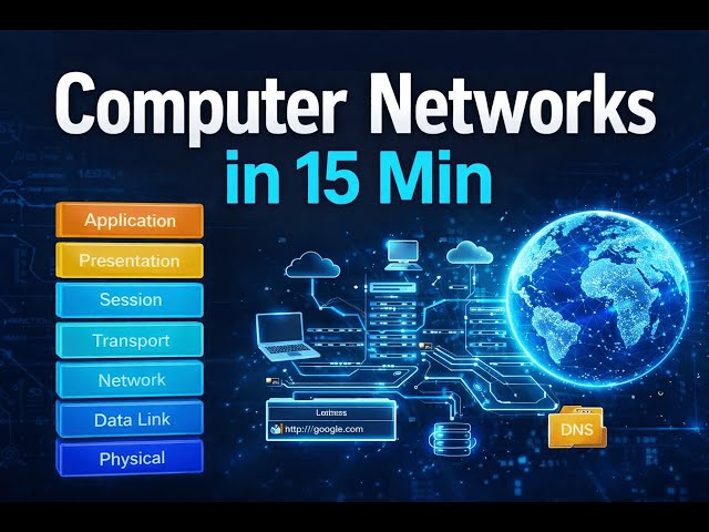 Computer Networks Explained in 15 Minutes | OSI, TCP/IP, DNS, HTTP | Exam & Placement Ready