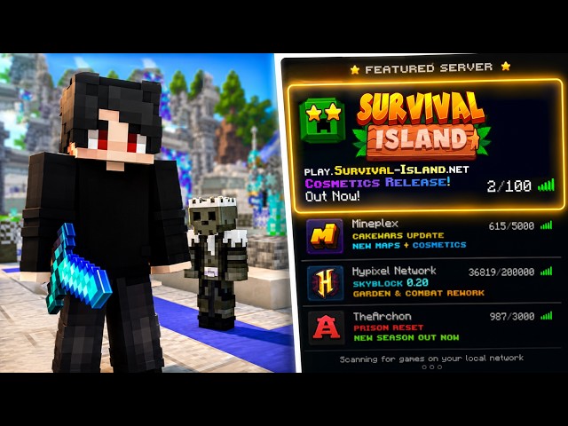 I FOUND THE BEST MINECRAFT SERVER (Survival Island EP:1)