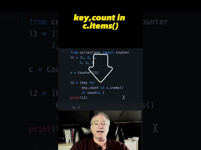 EASY way to find DUPLICATES in Python list 🐍 #shorts