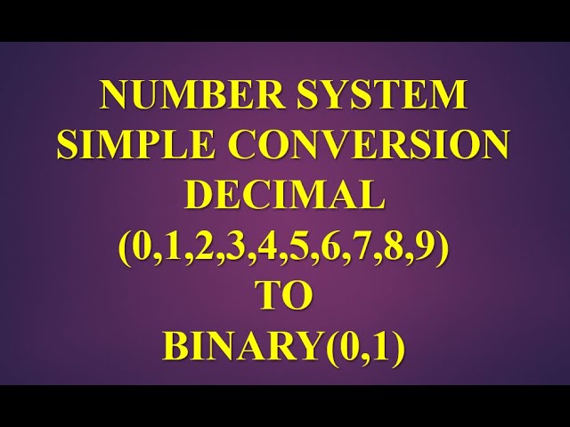 Example to convert decimal to binary number | Convert decimal number to binary number(English Audio)