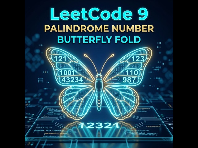 LeetCode 9: Palindrome Number in less than 5 minutes | Butterfly Fold Strategy