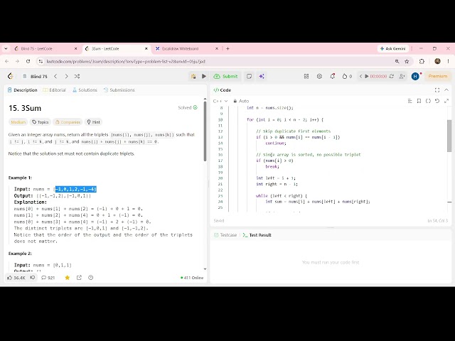 LEETCODE BLIND 75 | 3 SUM