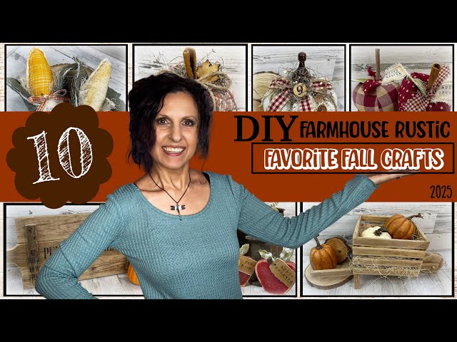 FALL CRAFTS PALOOZA! 10 Favorite DIY Rustic Farmhouse Home Decor Crafts From 2024! | Mega Fall DIY’s