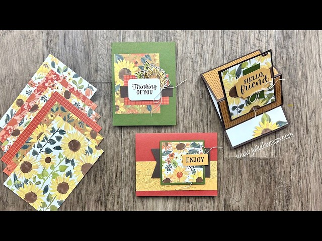 FREE Class! 3 Stampin' Up! Sunflower Fields Cards + Bonus Ideas | August 2026 Project Kit